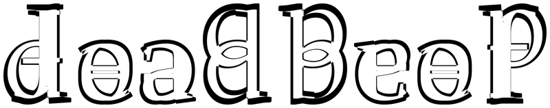 Ambigram for deadbeef in Sylfaen